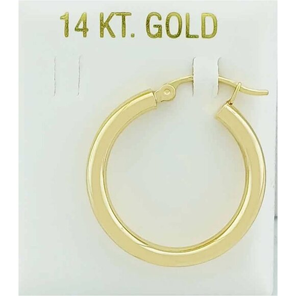 Hoop Single Earring 14k Yellow Gold